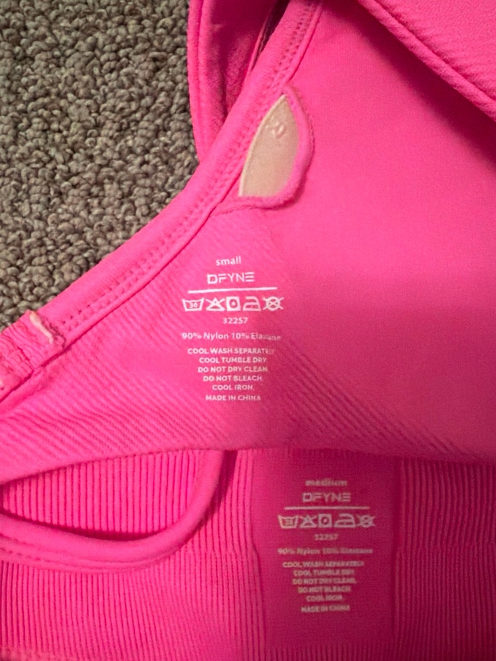 DFYNE Sports Bra and Bike Shorts Set — Bright Pink - Picture 2 of 2